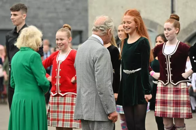 The King and Queen during their visit to Northern Ireland