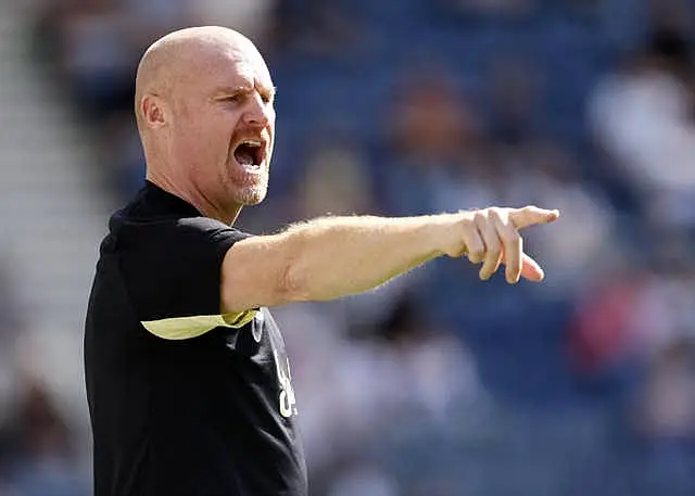 Everton manager Sean Dyche on the touchline (Richard Sellers/PA)