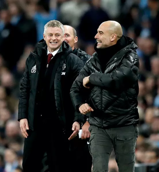 Guardiola (right) has high regard for United boss Ole Gunnar Solskjaer