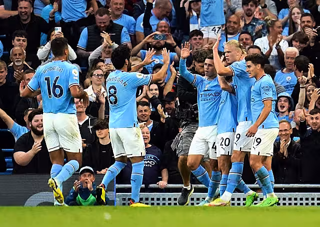 Manchester City celebrate