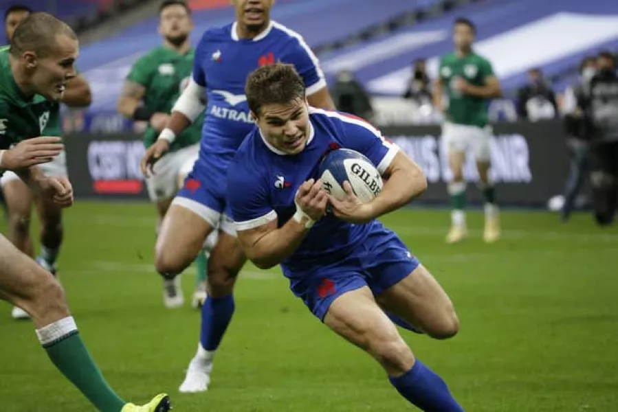 Antoine Dupont was among the try scorers when France beat Ireland in last year's Six Nations