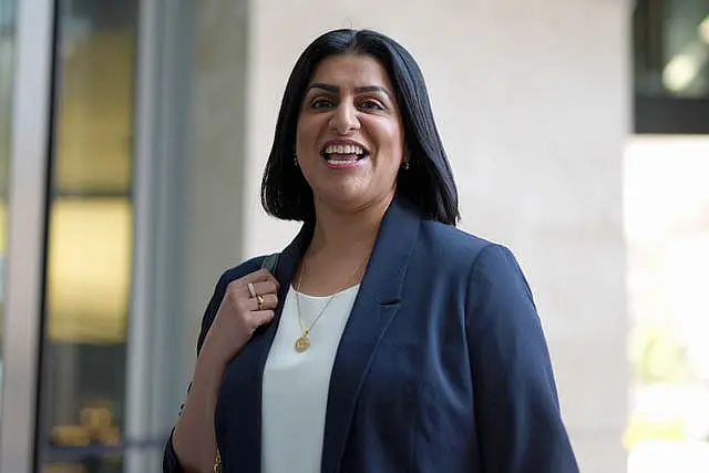 Shabana Mahmood outside BBC Broadcasting House 