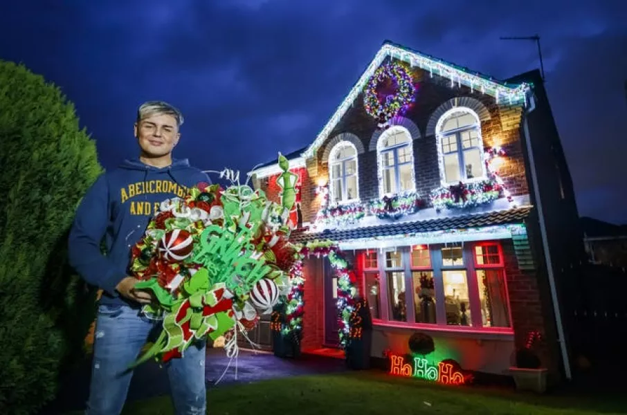 The Grinch and The Nightmare Before Christmas themed Christmas decoration