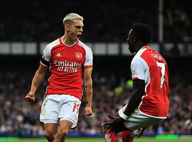 Leandro Trossard, left, scored the only goal of the game