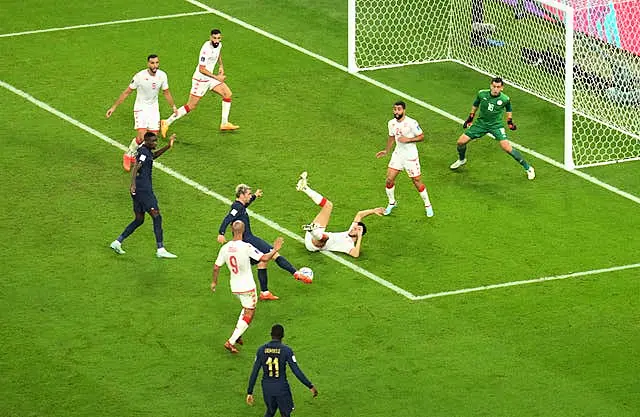 Antoine Griezmann's late effort for France was ruled out for offside after a VAR intervention 