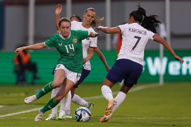Payne (left) has set aside thoughts about her next steps to focus on the World Cup (Brian Lawless/PA