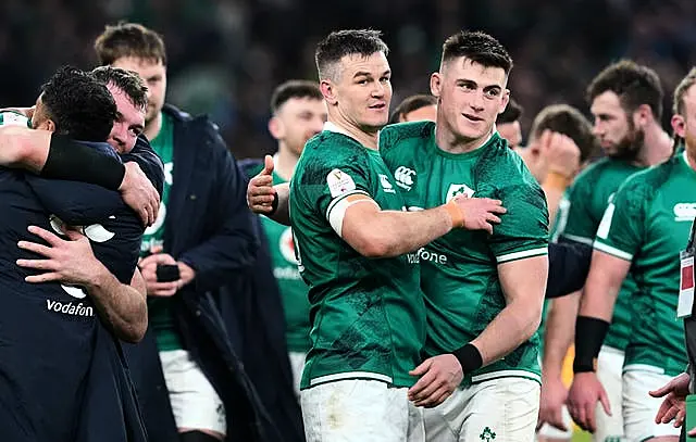 Dan Sheehan, right, is the fourth Irish player to have sustained a hamstring injury in the past fortnight