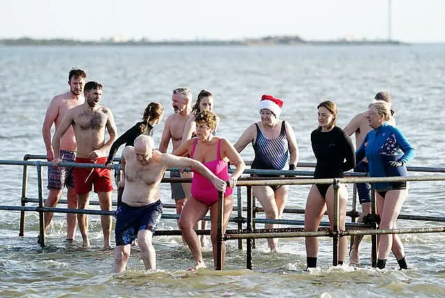 Clontarf Yacht & Boat Club Christmas swim in aid of RNLI