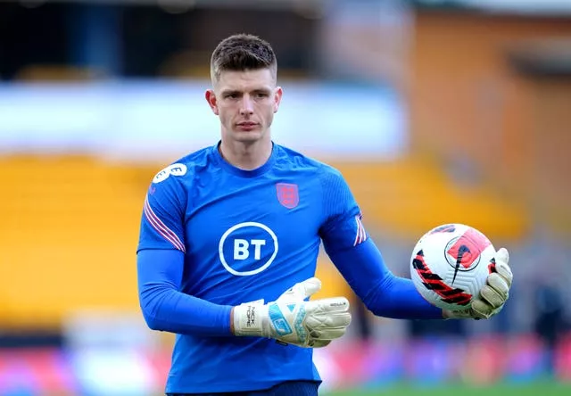 England goalkeeper Nick Pope warms up ahead of the UEFA Nations League match at the Molineux Stadium, Wolverhampton. Picture date: Saturday June 11, 2022.