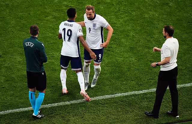 England skipper Harry Kane was replaced by Ollie Watkins as part of a bold trip change