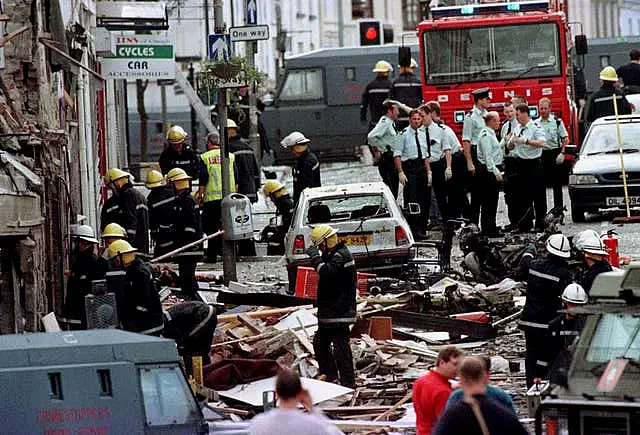 Omagh bomb blast scene