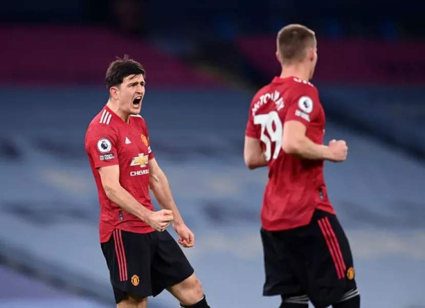 Harry Maguire (left) felt United worked hard for their win