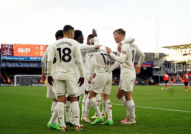 Manchester United celebrate