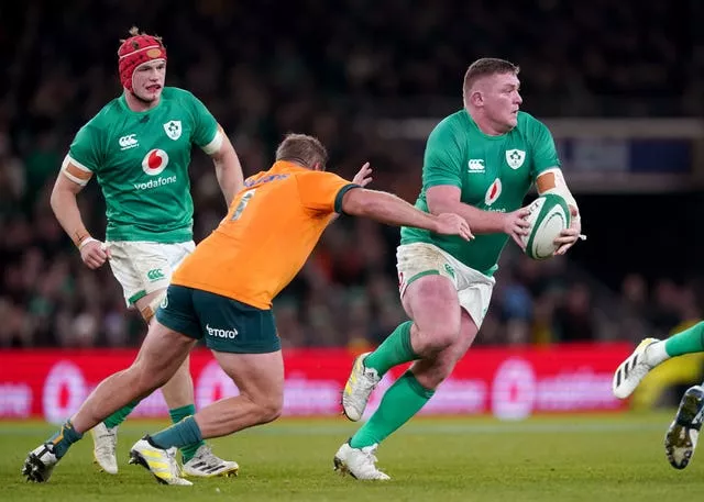 Tadhg Furlong, right, is yet to play a minute of the 2023 Guinness Six Nations
