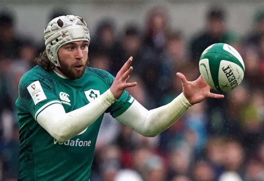 Mack Hansen scored his first international try in Ireland's defeat to France on February 12