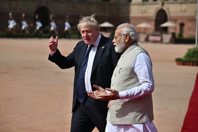 Boris Johnson and Narendra Modi