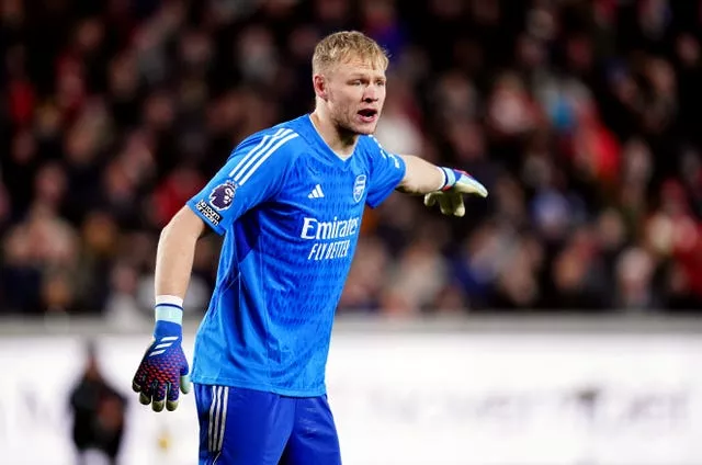 Arsenal goalkeeper Aaron Ramsdale in action