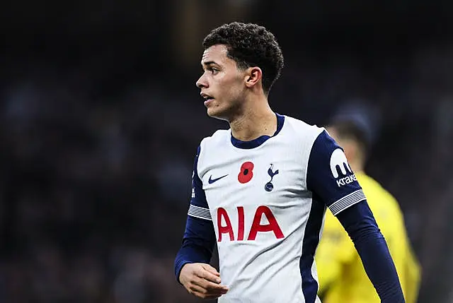 Brennan Johnson in action for Spurs against Ipswich