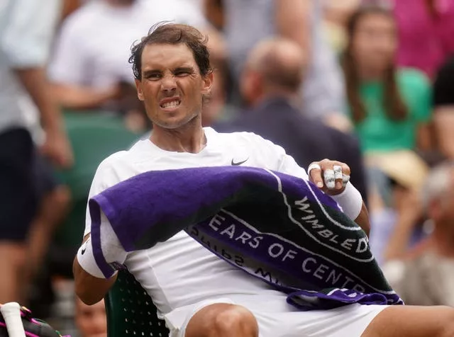 Rafael Nadal grimaces as he battles injury 