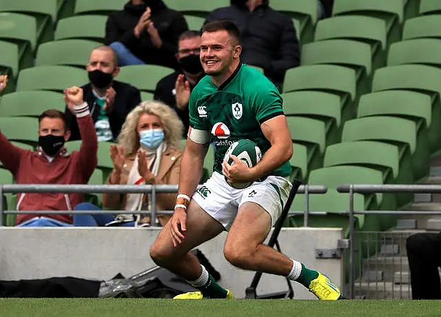 Jacob Stockdale's last outing for Ireland came against Japan in July 2021 