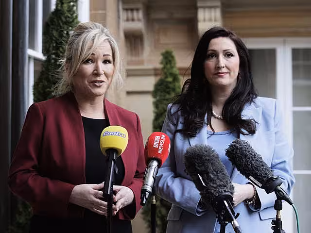 Northern Ireland First Minister Michelle O’Neill and deputy First Minister Emma Little-Pengelly