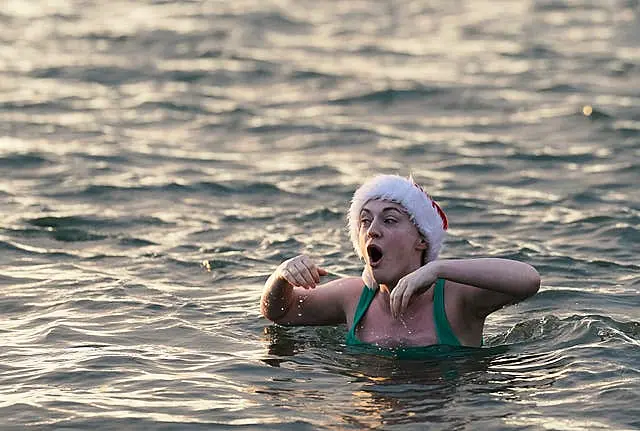 A female swimmer