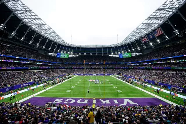 A general view during the NFL International match between Minnesota Vikings and New York Jets at the Tottenham Hotspur Stadium, London. 