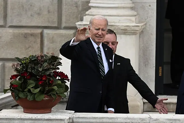 US President Joe Biden during his visit to Dublin (Liam McBurney/PA)