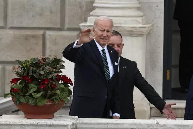 US President Joe Biden during his visit to Dublin (Liam McBurney/PA)