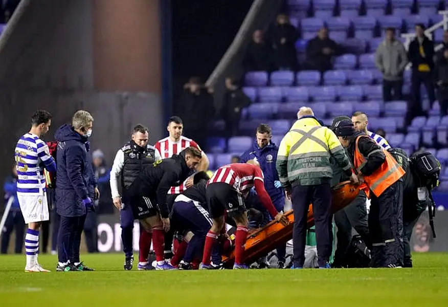 Action at the Madejski Stadium was delayed by 10 minutes