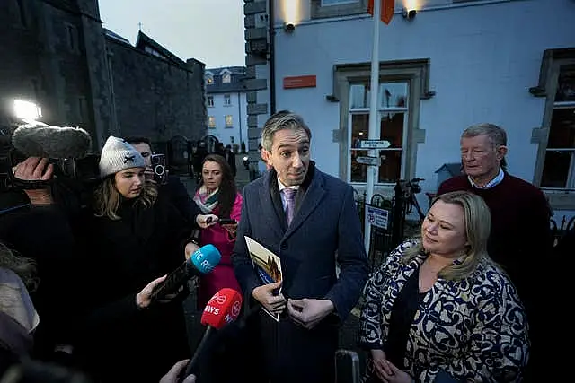 Simon Harris meeting voters