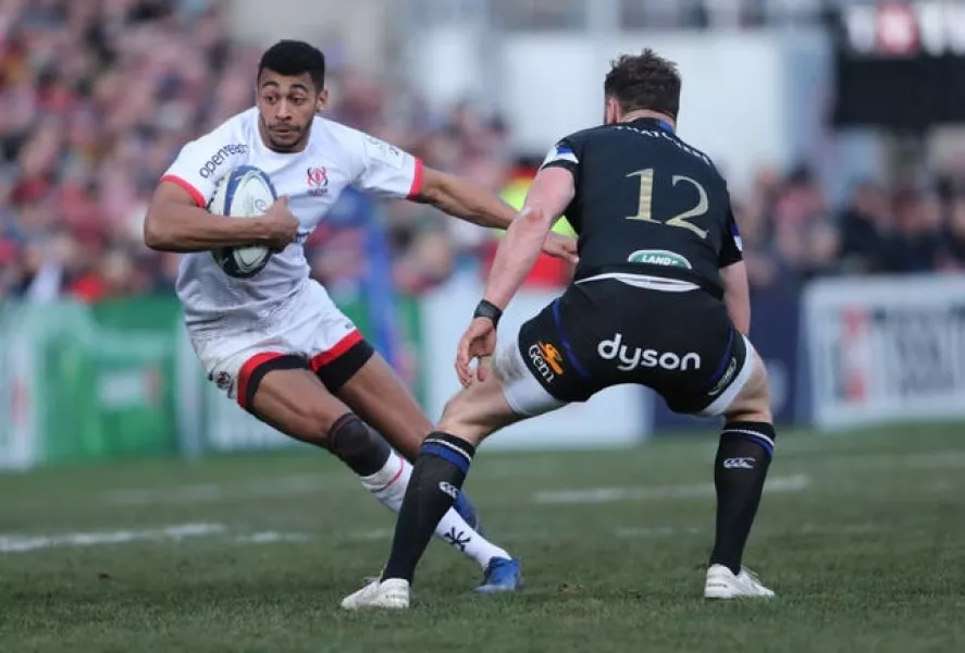 Ulster’s Robert Baloucoune, left, is among the international newcomers