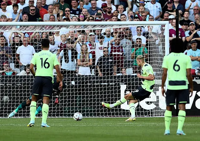 Erling Haaland makes no mistake from the penalty spot