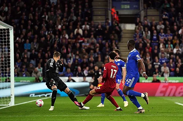 Curtis Jones opens the scoring for Liverpool