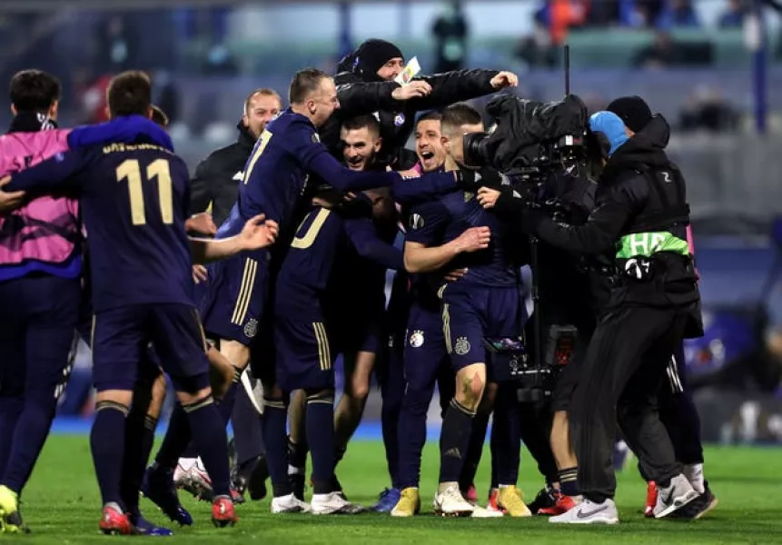 Dinamo Zagreb claimed a famous victory over Tottenham in the Europa League