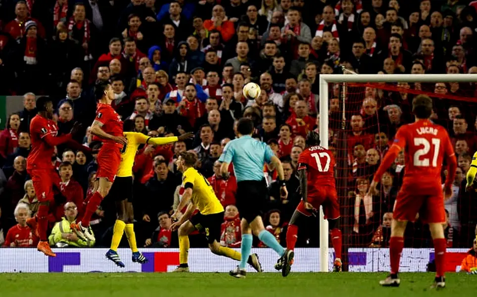 Dejan Lovren headed in late on against Dortmund at Anfield (Peter Byrne/PA Images)