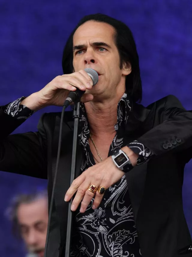 Nick Cave performing at Glastonbury