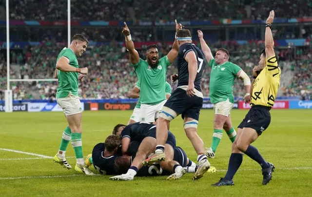 Ireland secured a quarter-final spot by defeating Scotland