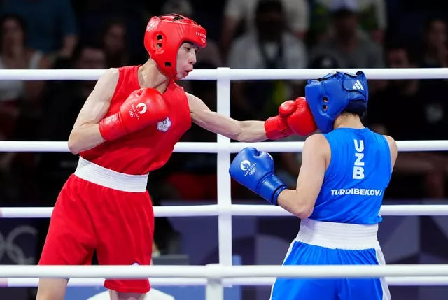 Lin Yu Ting competing at the Olympics