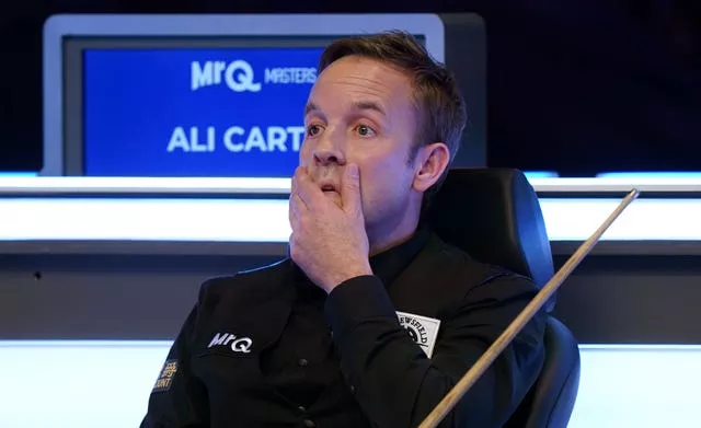 Carter was angered by some crowd members during Sunday's Masters final defeat (