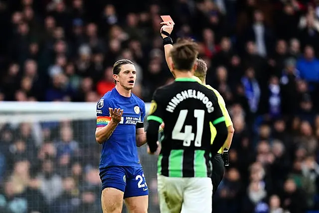 Chelsea 3-2 Brighton: 10-man Blues hold on in frantic finish to