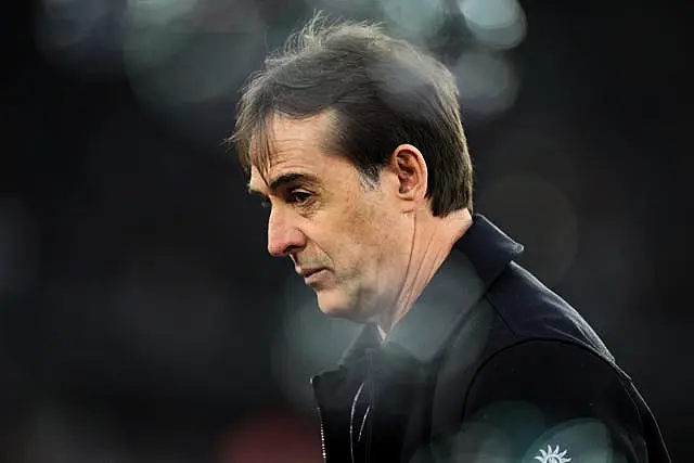 Julen Lopetegui, who sacked by West Ham on Wednesday (Ben Whitley/PA)