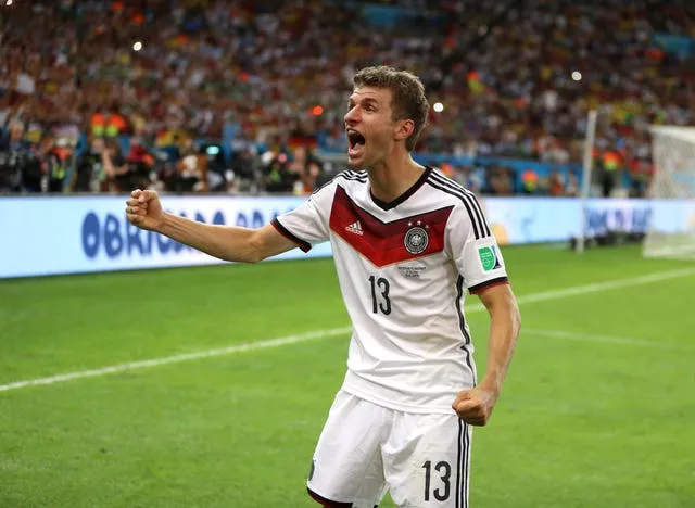 Germany’s Thomas Muller celebrates victory in the 2014 World Cup final
