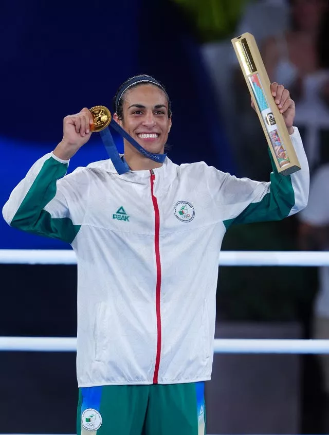 Imane Khelif with her gold medal