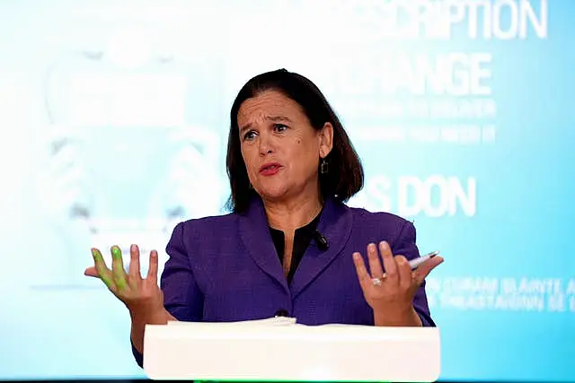 Sinn Fein’s president Mary Lou McDonald 