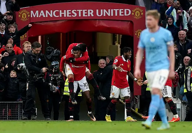 Manchester United grabbed a late winner against City in January