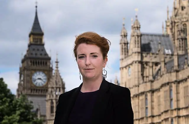 Newly elected Louise Haigh outside the Houses of Parliament in June 2015 