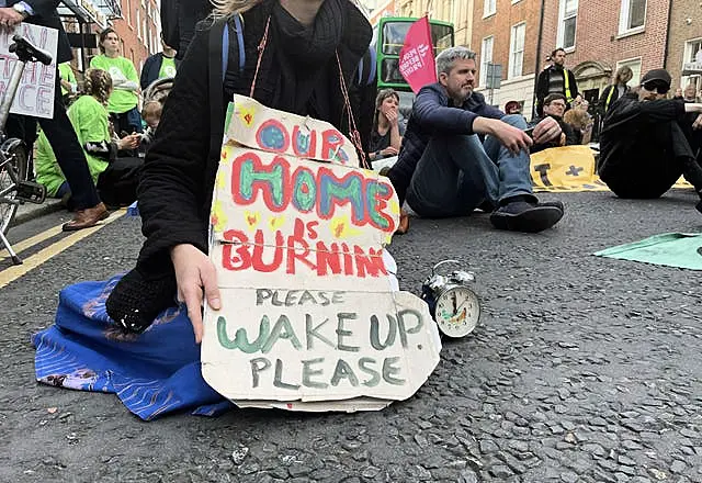 Climate change protest