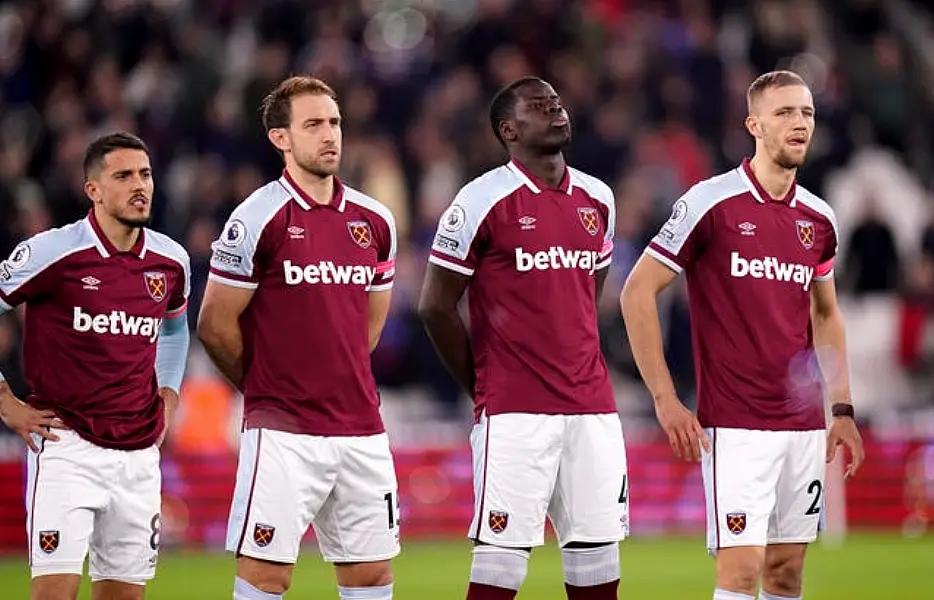 West Ham’s Kurt Zouma lines up ahead of the Premier League match against Watford