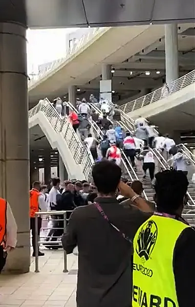 Individuals breached security at Wembley on Sunday